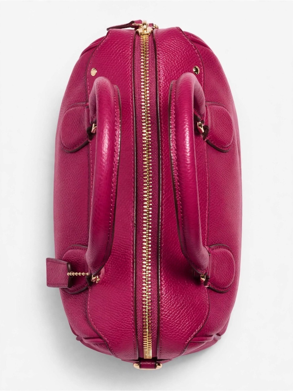 Coach Bennett Satchel F36624 Magenta Pebbled Leather Crossbody Gold Hardware - Picture 5 of 10